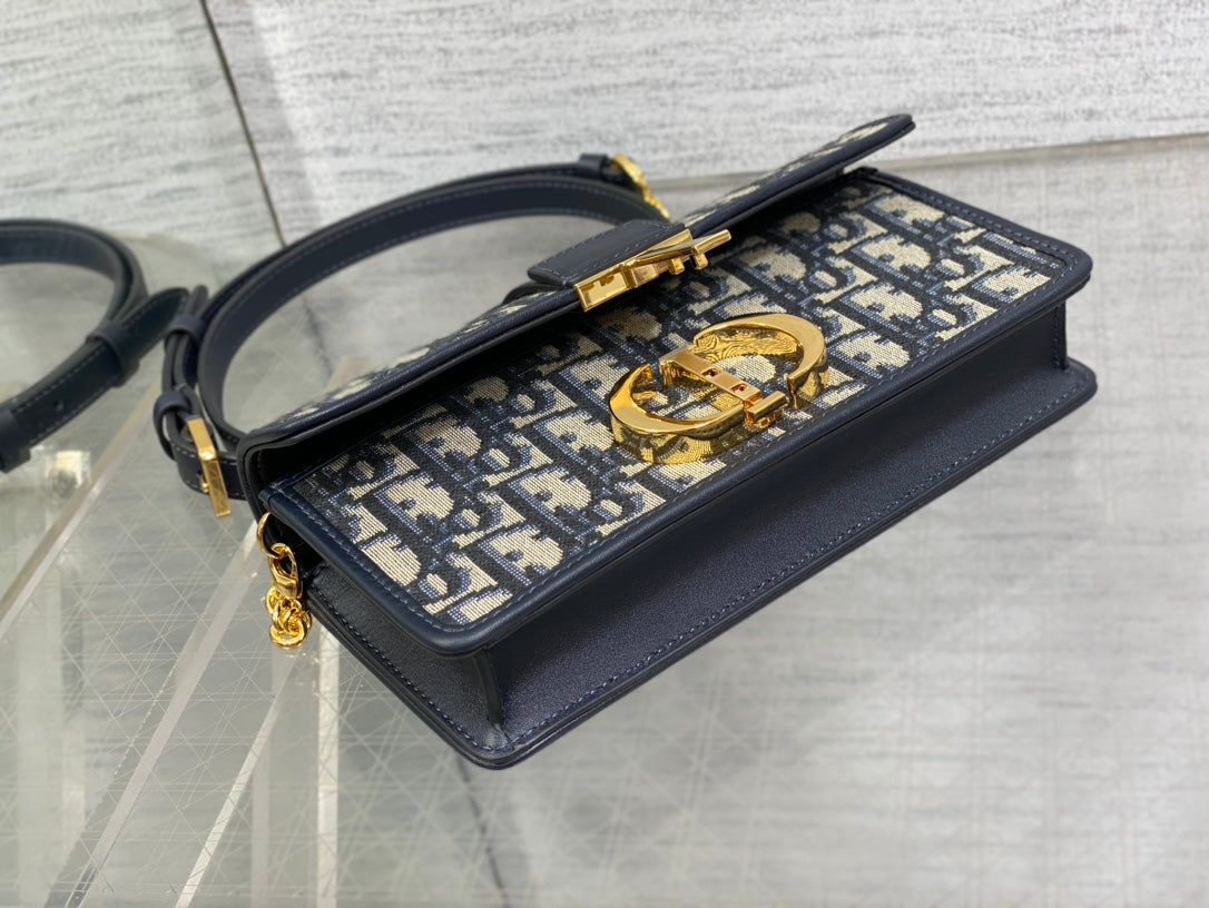 Miss Montaigne Mini Bag Blue Oblique Jacquard