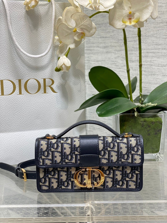 Miss Montaigne Mini Bag Blue Oblique Jacquard