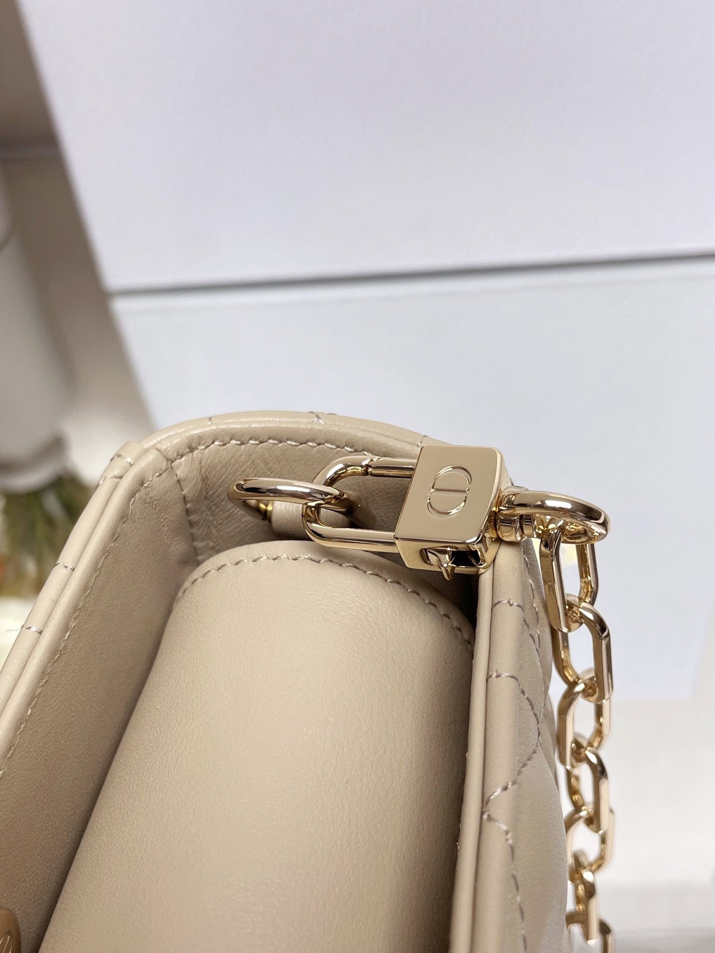 Micro / Small / Medium Lady D-Joy Bag Sand-Colored Cannage Lambskin