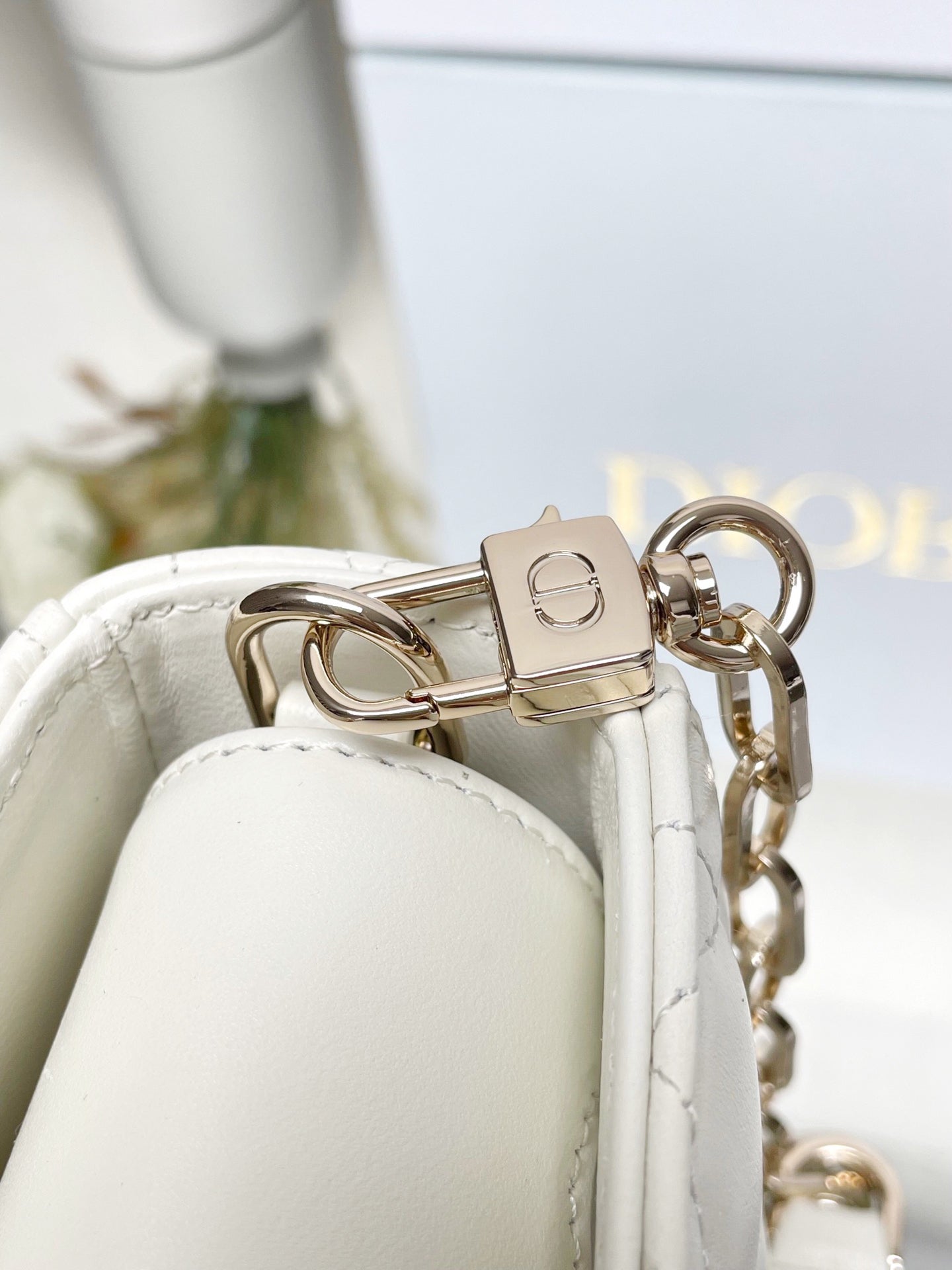 Micro / Small / Medium Lady D-Joy Bag Latte Cannage Lambskin