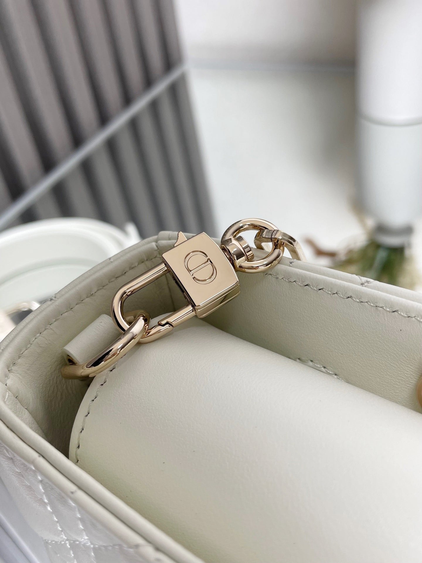 Micro / Small / Medium Lady D-Joy Bag Latte Cannage Lambskin