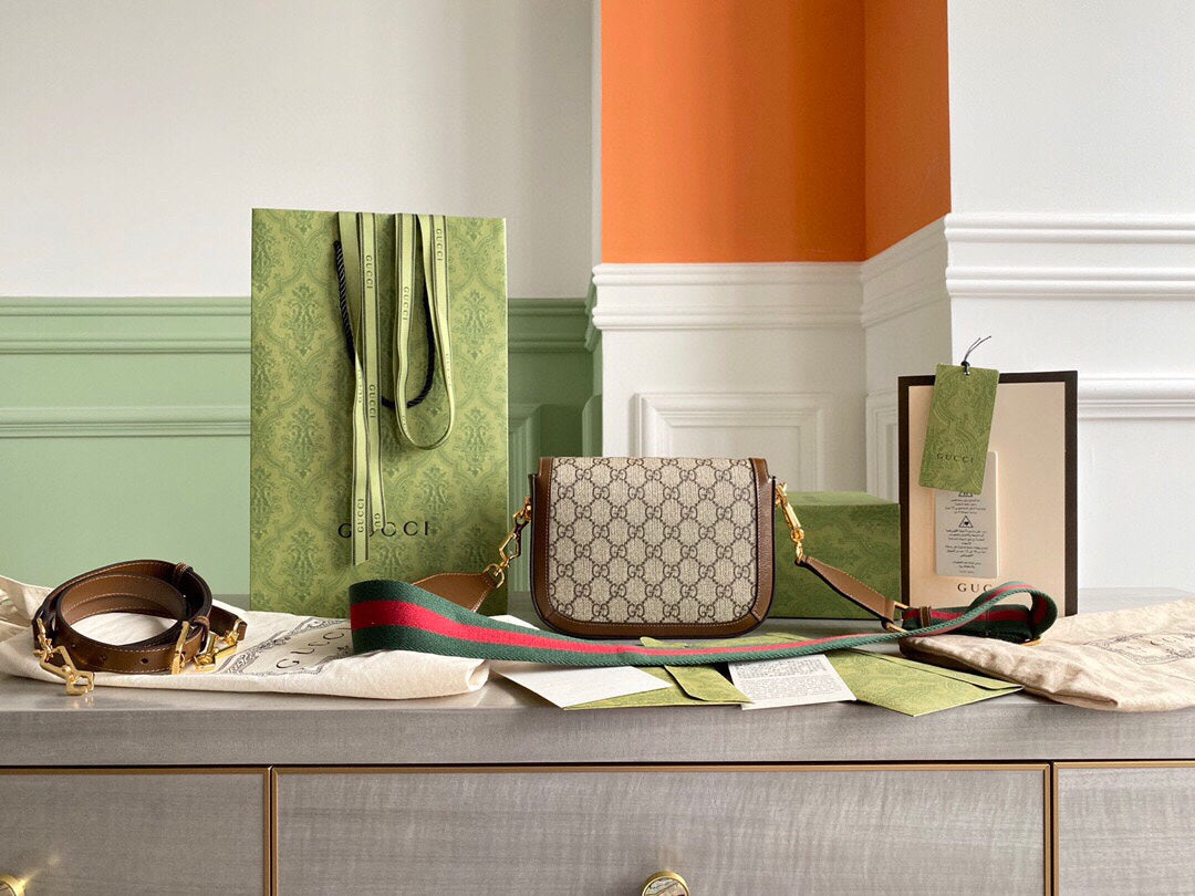 Horsebit 1955 small shoulder bag Beige and ebony