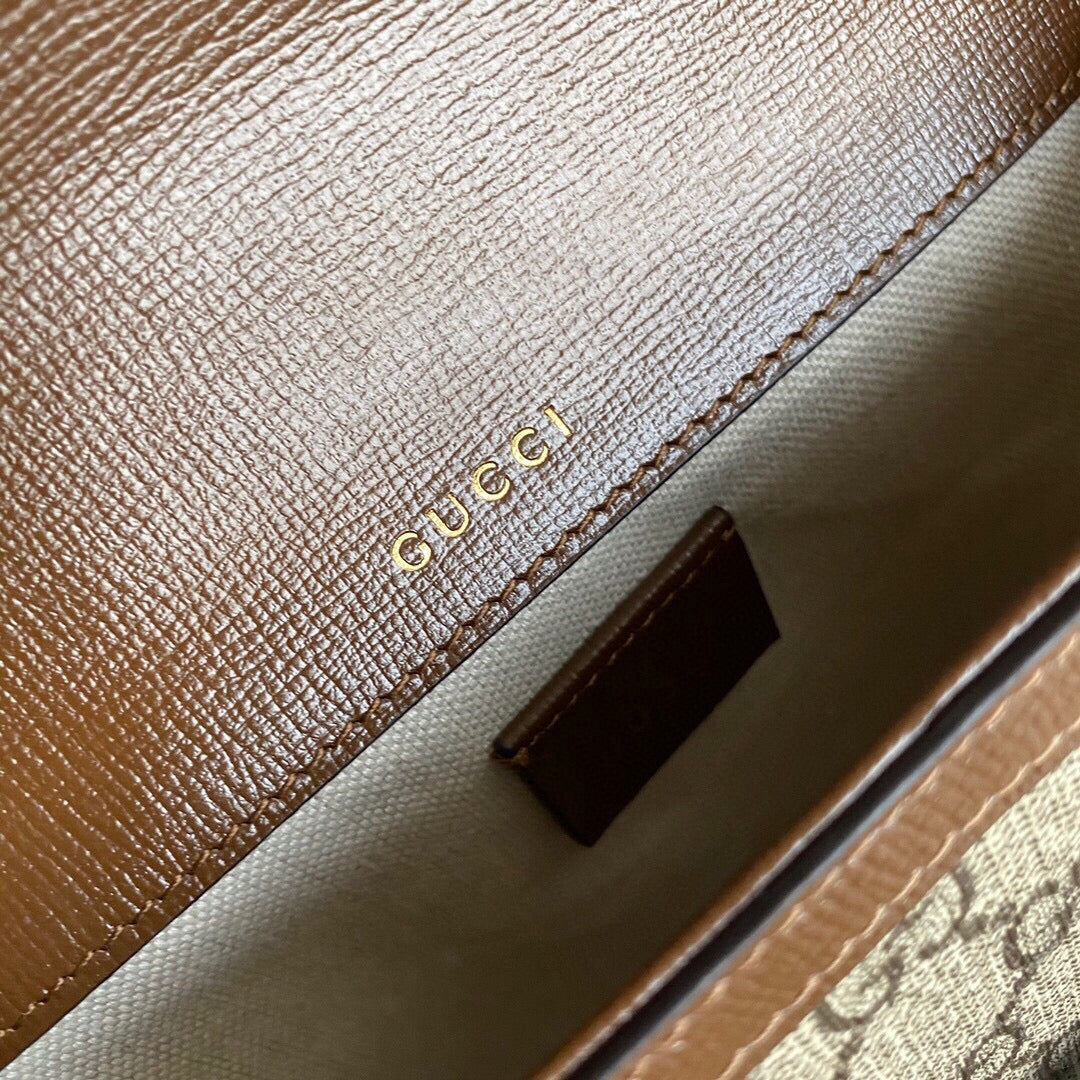 Horsebit 1955 small shoulder bag Beige and ebony