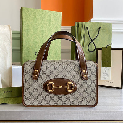 Horsebit 1955 Mini shoulder bag Beige and ebony