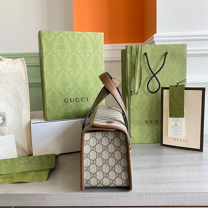 Horsebit 1955 Mini shoulder bag Beige and ebony