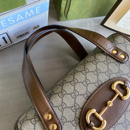 Horsebit 1955 Mini shoulder bag Beige and ebony