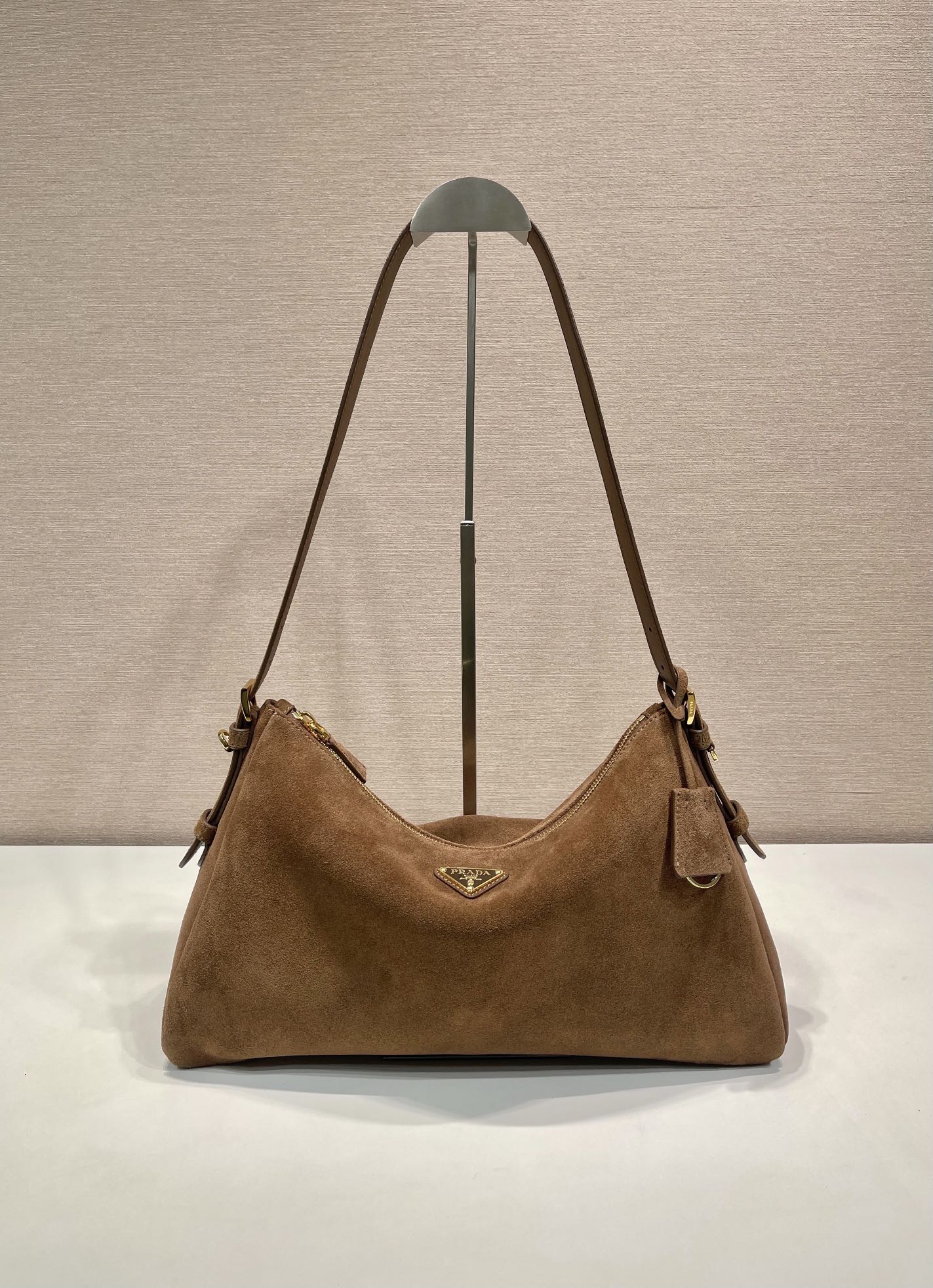 Aimée large leather shoulder bag Nubuck leather