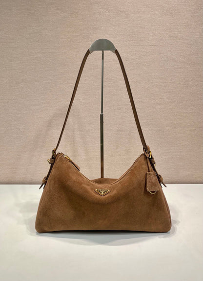 Aimée large leather shoulder bag Nubuck leather