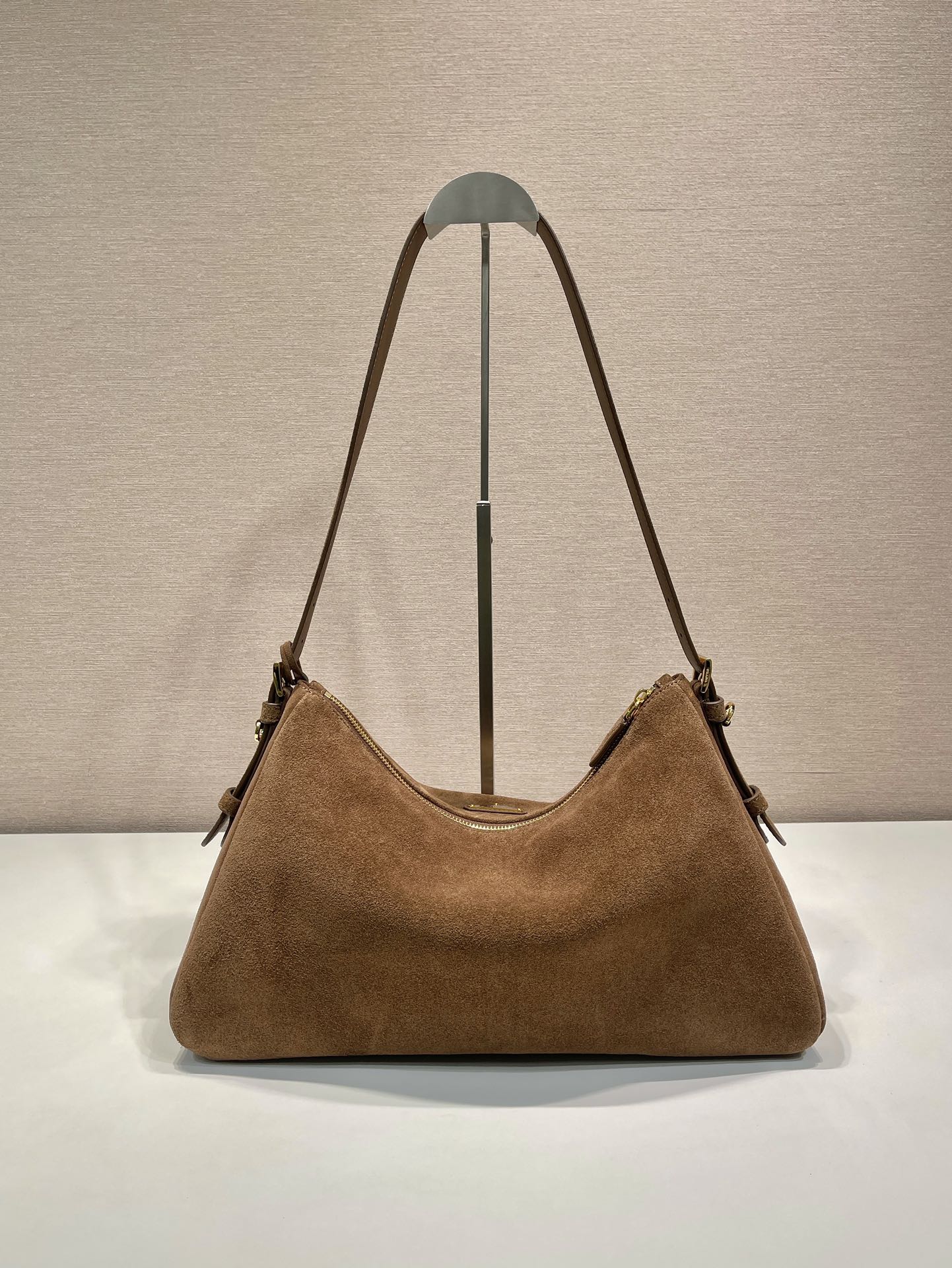 Aimée large leather shoulder bag Nubuck leather