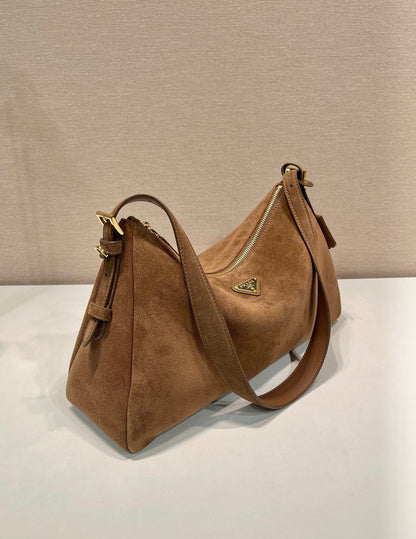 Aimée large leather shoulder bag Nubuck leather