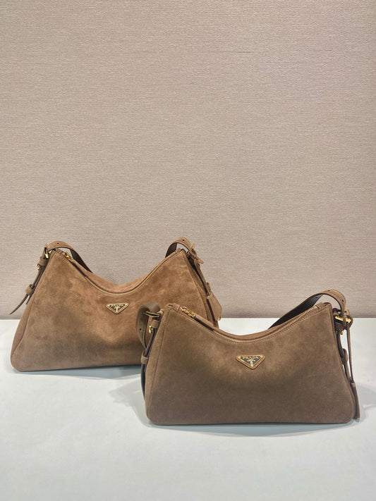 Aimée large leather shoulder bag Nubuck leather