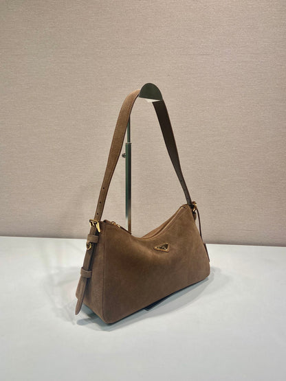 Aimée large leather shoulder bag Nubuck leather