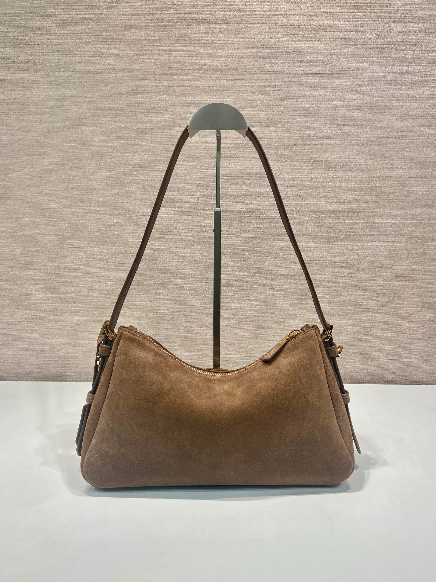 Aimée large leather shoulder bag Nubuck leather