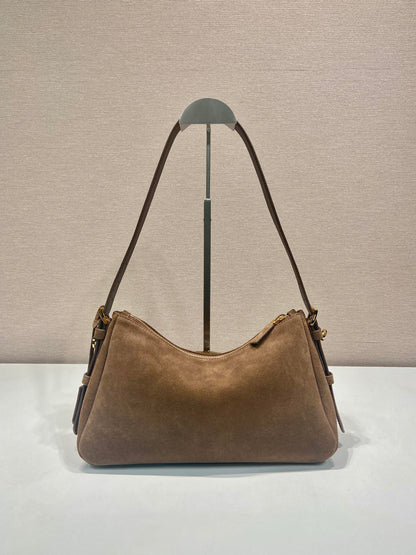 Aimée large leather shoulder bag Nubuck leather