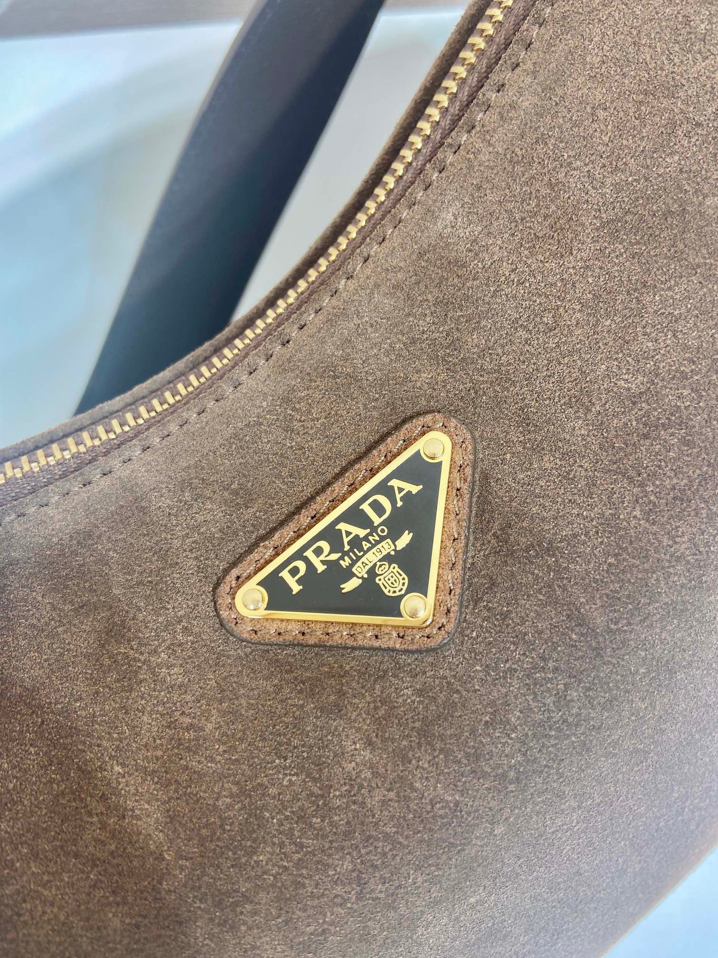 Aimée large leather shoulder bag Nubuck leather