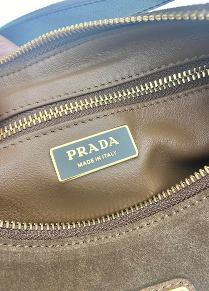 Aimée large leather shoulder bag Nubuck leather