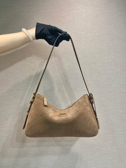 Aimée large leather shoulder bag Nubuck leather