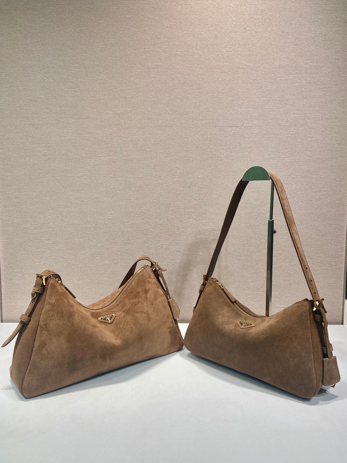 Aimée large leather shoulder bag Nubuck leather
