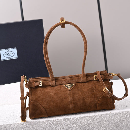 LuxSoft Medium Nubuck leather handbag