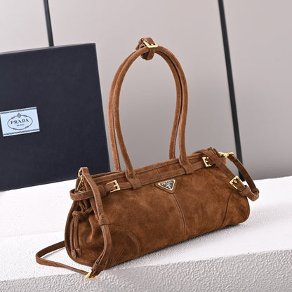 LuxSoft Medium Nubuck leather handbag