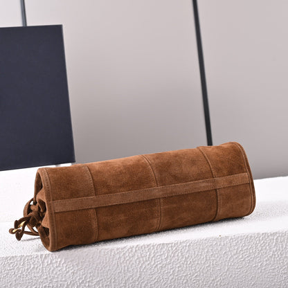 LuxSoft Medium Nubuck leather handbag