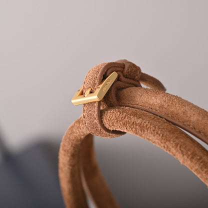 LuxSoft Medium Nubuck leather handbag