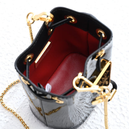 Patent leather mini-pouch