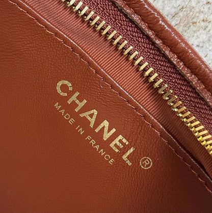 Hobo Handbag Shiny Calfskin & Gold-Tone Metal