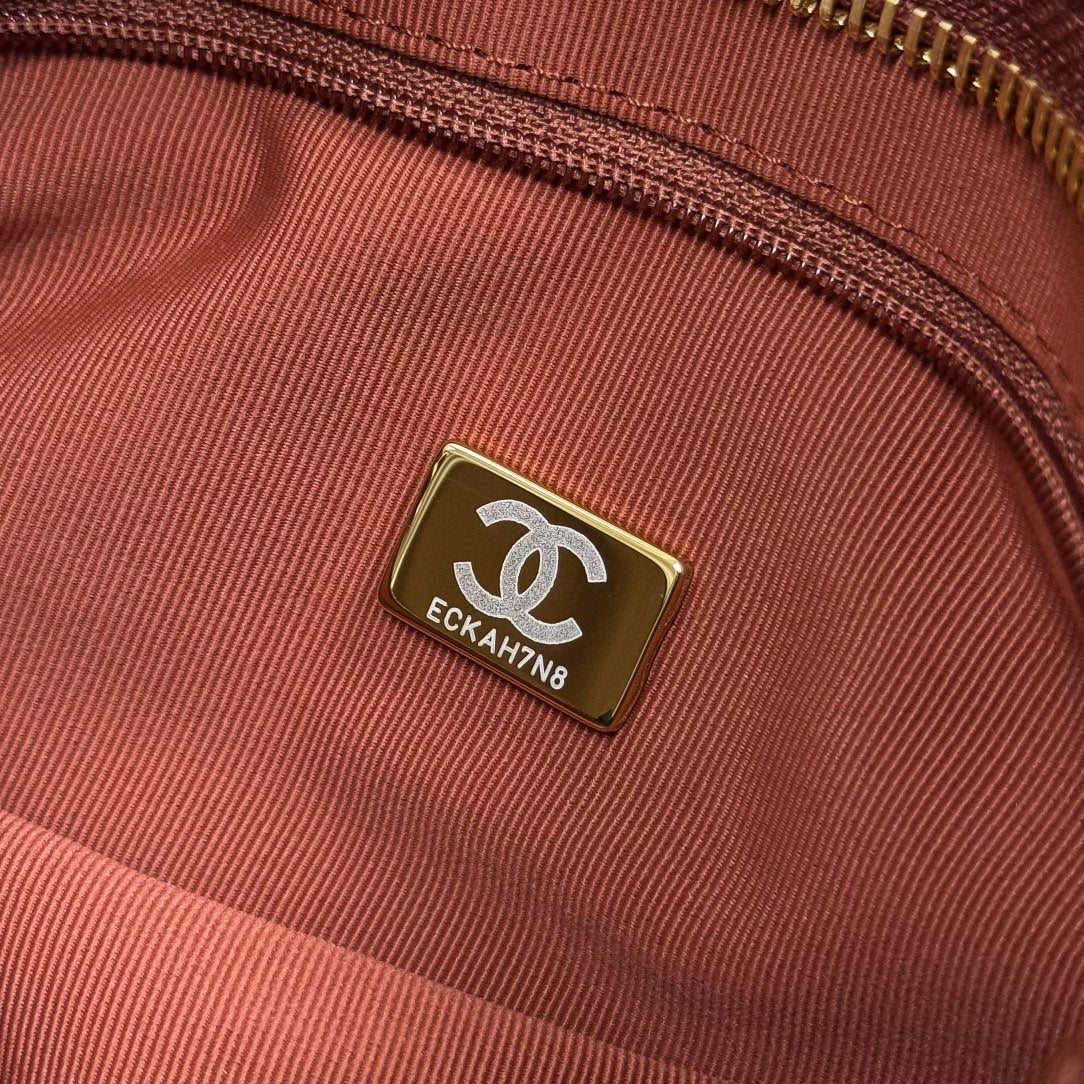 Hobo Handbag Shiny Calfskin & Gold-Tone Metal