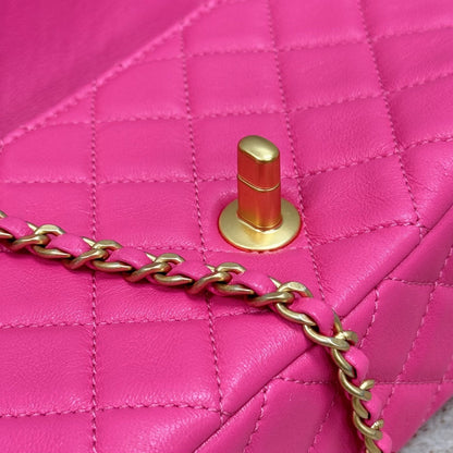 CF20 Golden Globe CLASSIC HANDBAG  Lambskin Rose Red