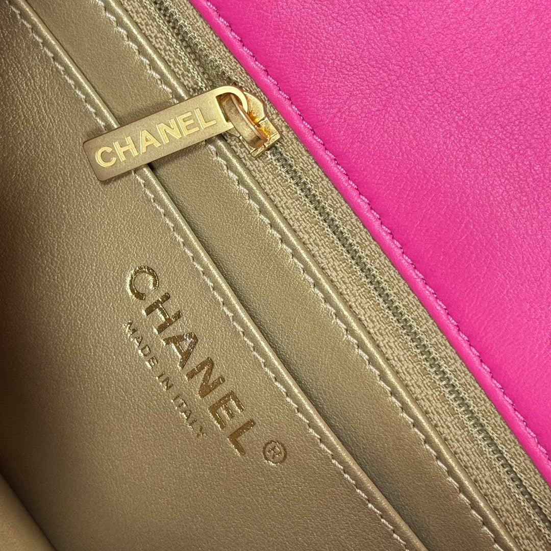 CF20 Golden Globe CLASSIC HANDBAG  Lambskin Rose Red