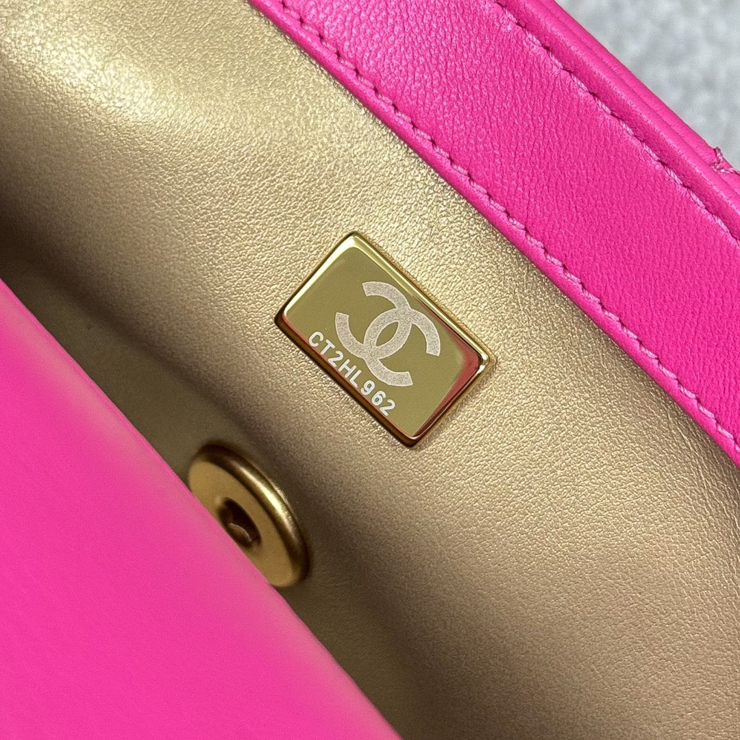 CF20 Golden Globe CLASSIC HANDBAG  Lambskin Rose Red