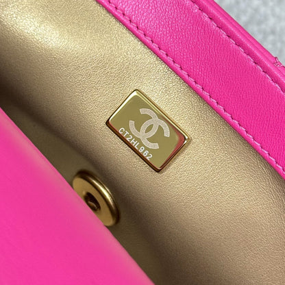 CF20 Golden Globe CLASSIC HANDBAG  Lambskin Rose Red