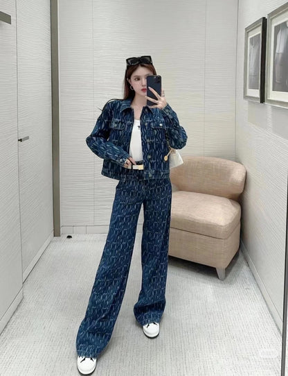 D 24fw miss jacquard jeans