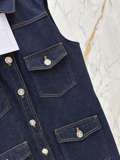 25ss denim vest