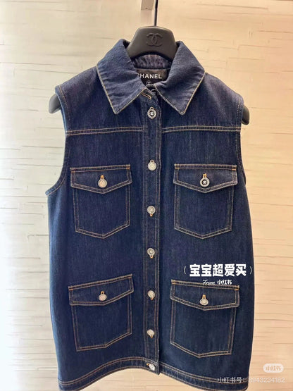25ss denim vest