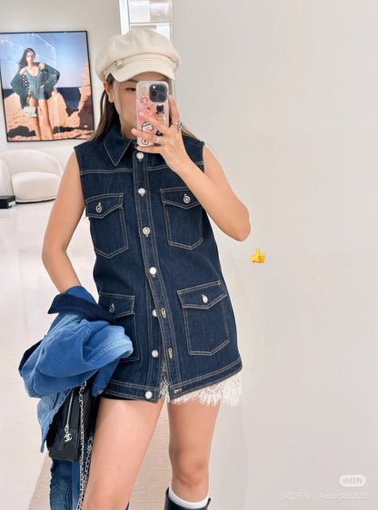 25ss denim vest