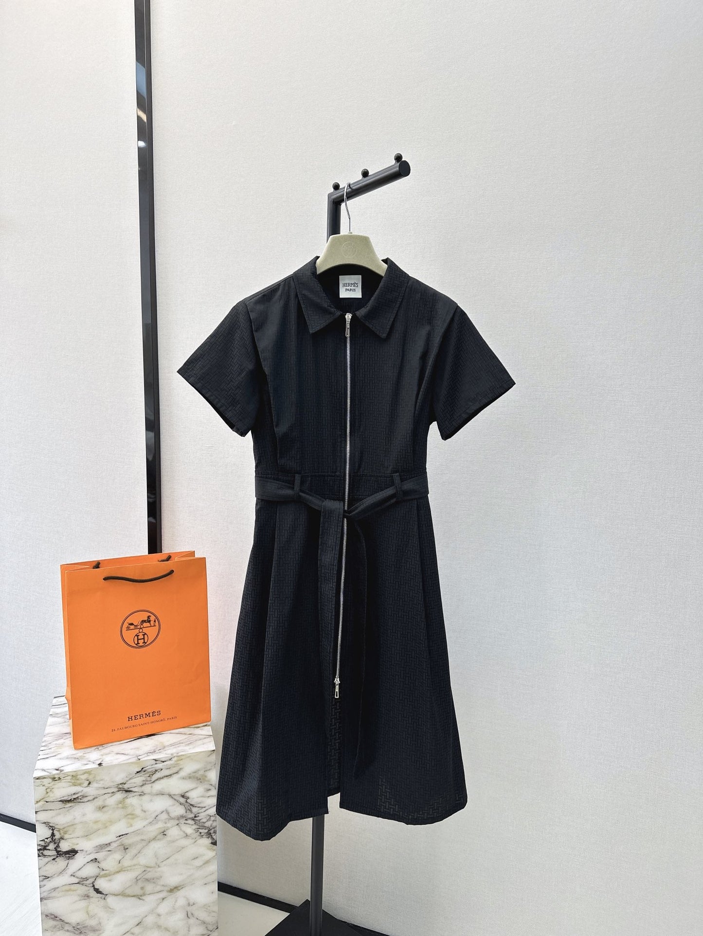 h 25ss jacquard shirt dress