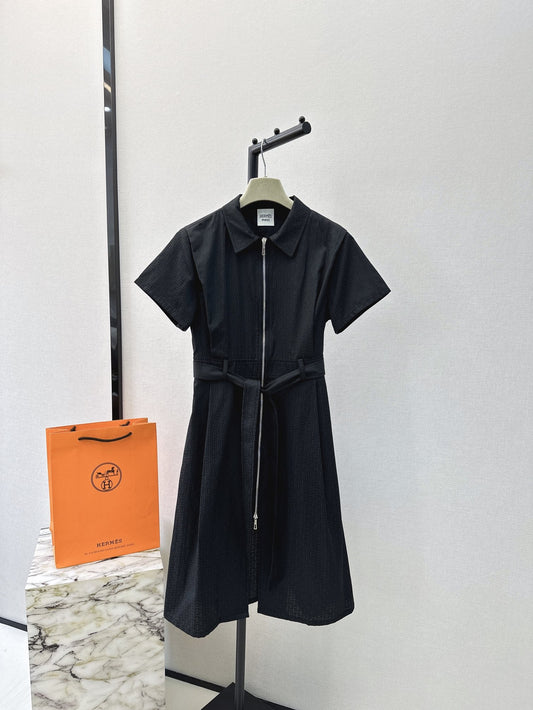 h 25ss jacquard shirt dress