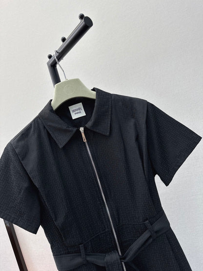 h 25ss jacquard shirt dress