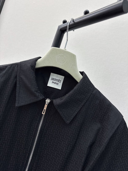 h 25ss jacquard shirt dress