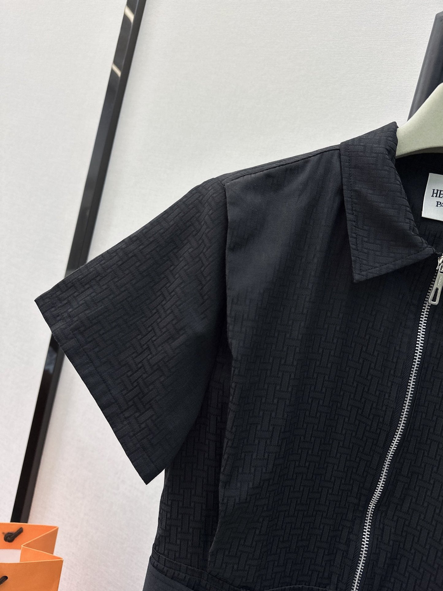 h 25ss jacquard shirt dress