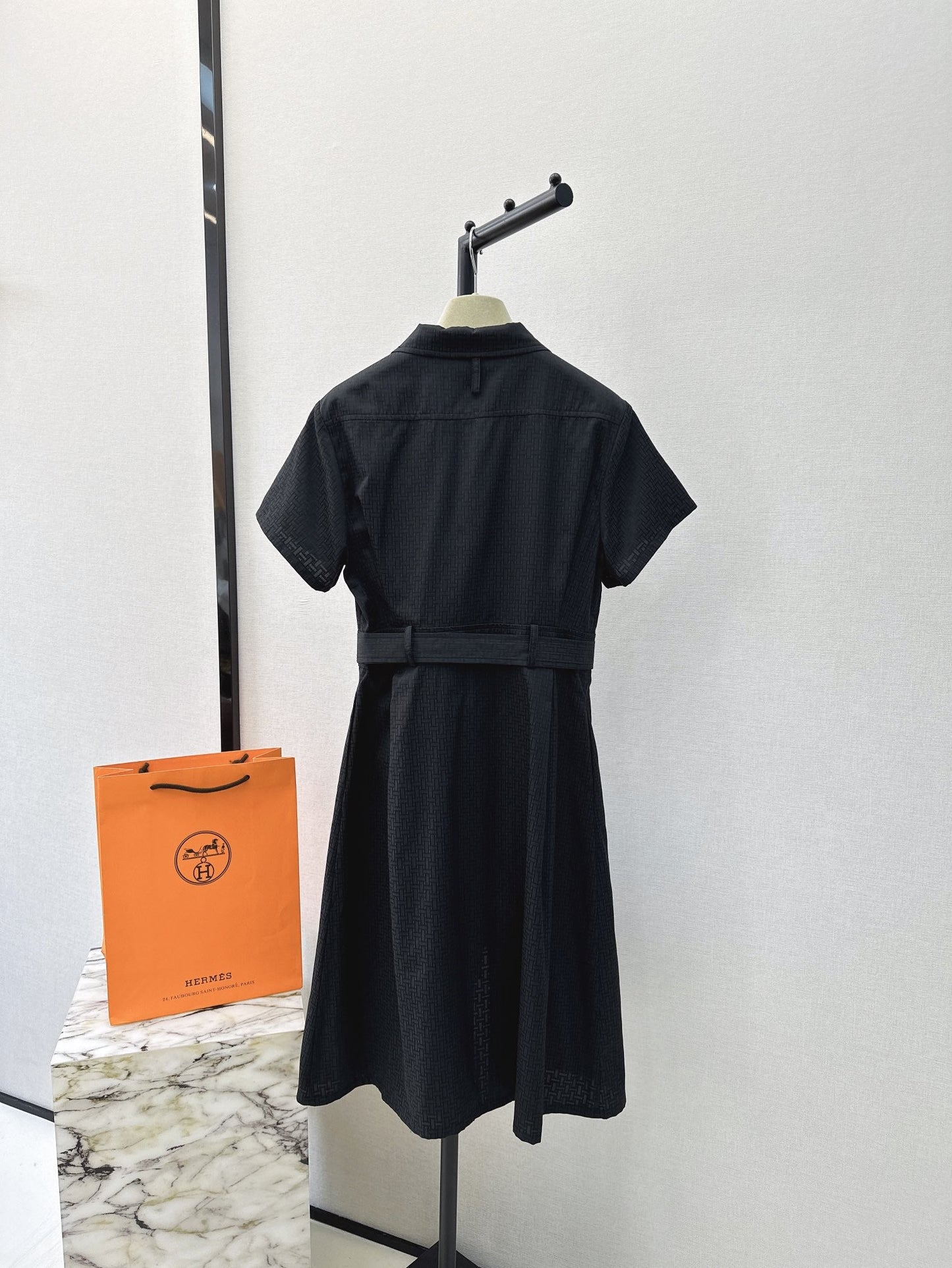 h 25ss jacquard shirt dress