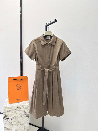 h 25ss jacquard shirt dress