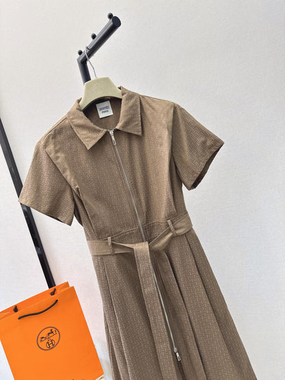 h 25ss jacquard shirt dress