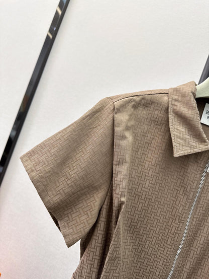h 25ss jacquard shirt dress