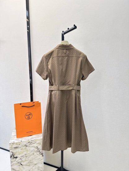 h 25ss jacquard shirt dress
