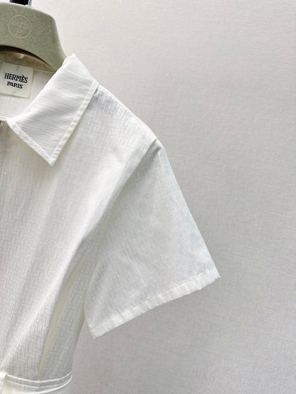 h 25ss jacquard shirt dress
