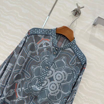 h 25ss silk buttons shirt