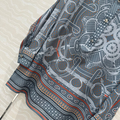 h 25ss silk buttons shirt